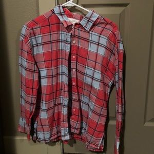 Baby Blue and Red Flannel